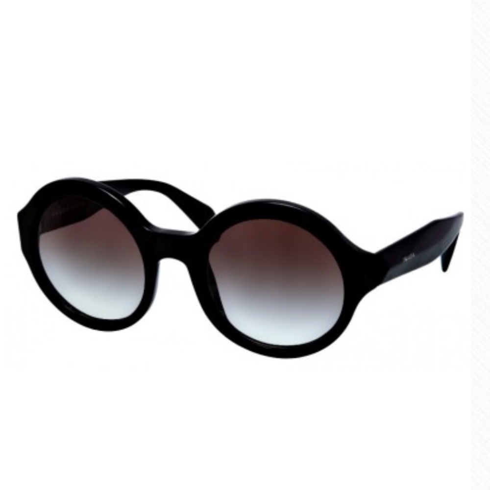 Prada Black Round Sunglasses with Gradient Lenses - Picture 4 of 12